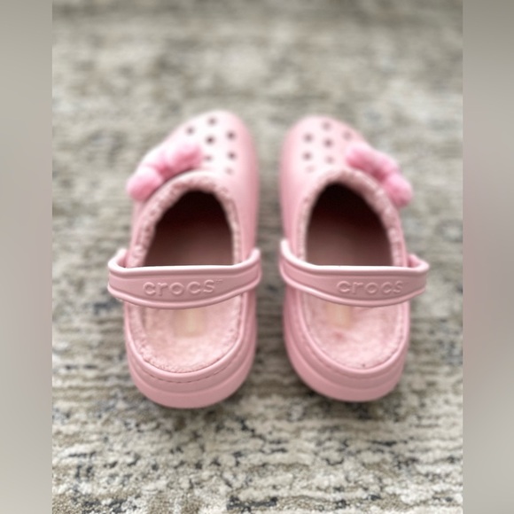 Crocs x DISNEY Piglet Pink Minnie Mouse Faux Fur Lined Clogs Women’s Size 11 - Picture 5 of 10